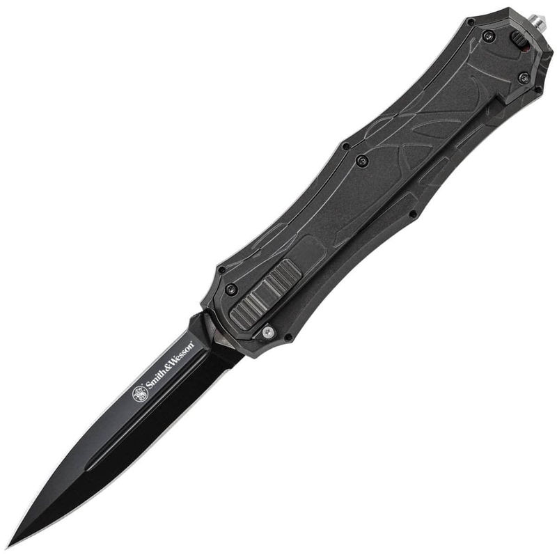 (OPEN BOX) Smith & Wesson SWOTF9B Assisted OTF, 3.6" Spear Blade, Aluminum Handle