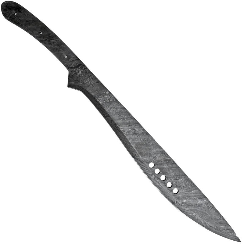 Book of Eli Machete Damascus Sword Blank, 26" Overall Length - DM-2128