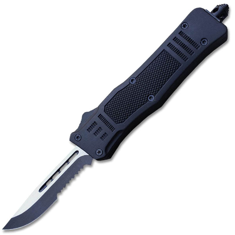 Delta Force OTF Auto, 2.75" Combo Blade, Black Handle - OTFM-11BK-1
