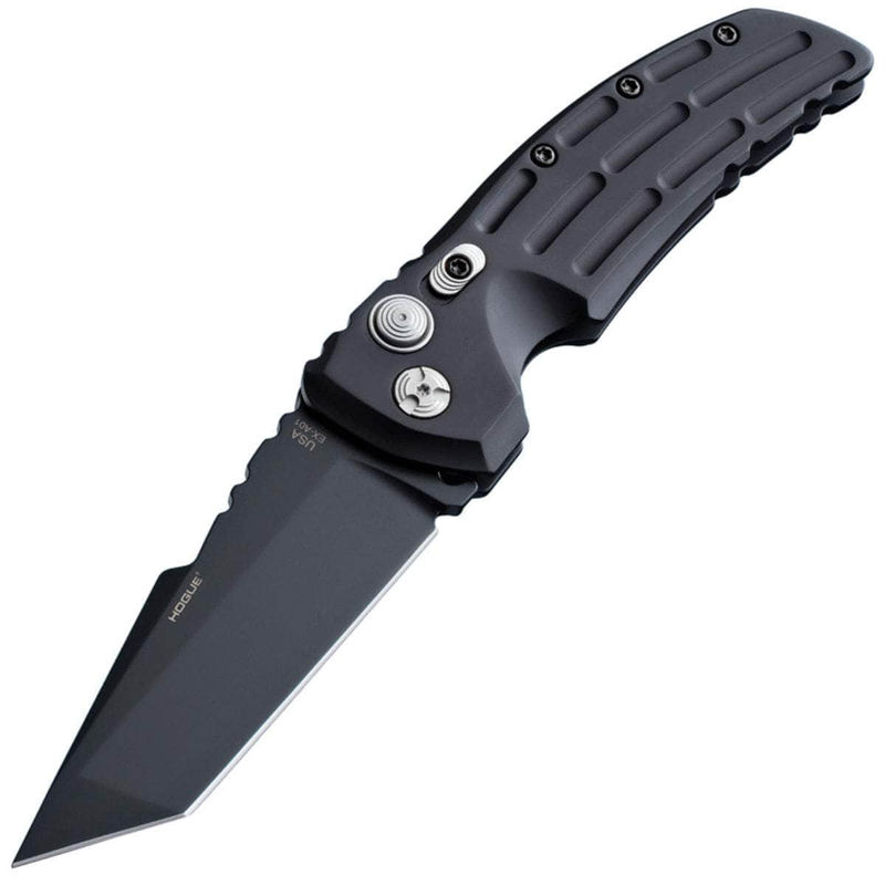 Hogue EX-A01 Auto, 3.5" Black Tanto Blade, Aluminum Handle - 34120