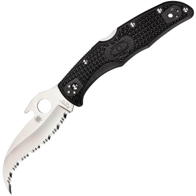 Spyderco Matriarch 2 with Emerson Wave, 3.57" Serrated VG10 Blade, FRN Handle - C12SBK2W