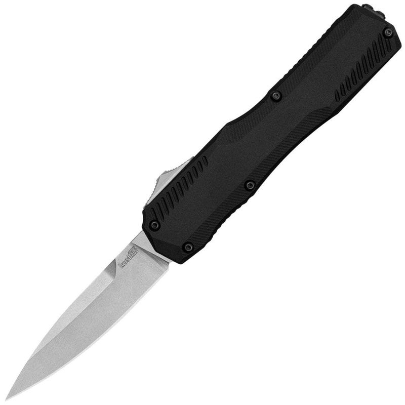 Kershaw Livewire OTF, 3.3" Auto MagnaCut Blade, Black Aluminum Handle - 9000