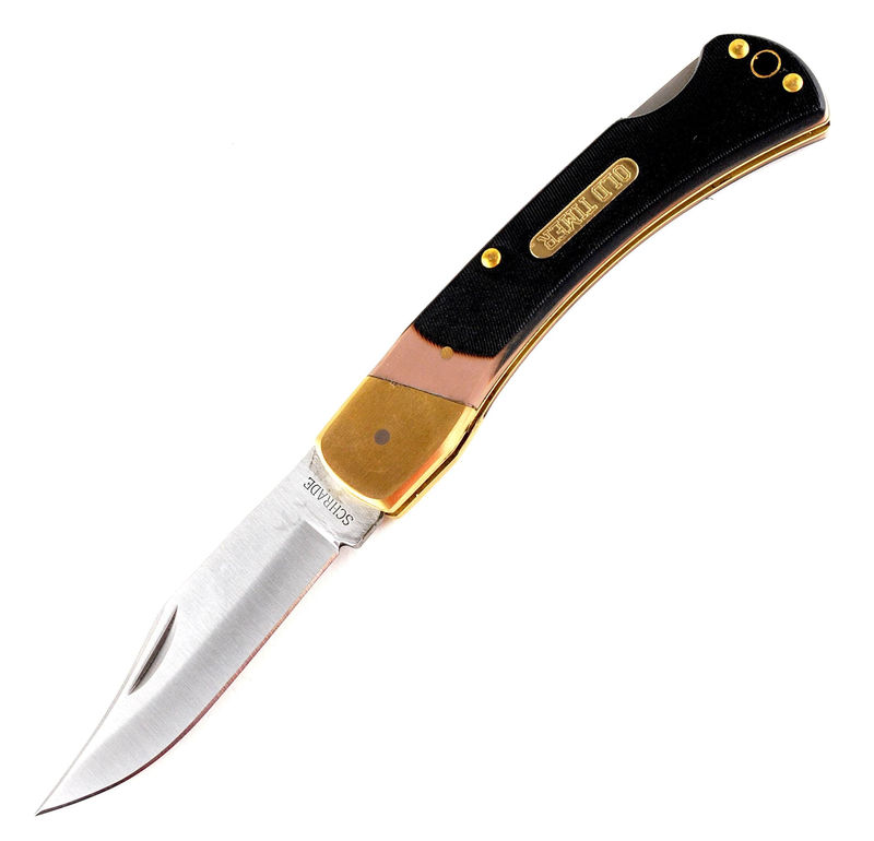 Schrade Old Timer 6OT Golden Bear, 3.9" Blade, Delrin Handle, Lanyard Hole