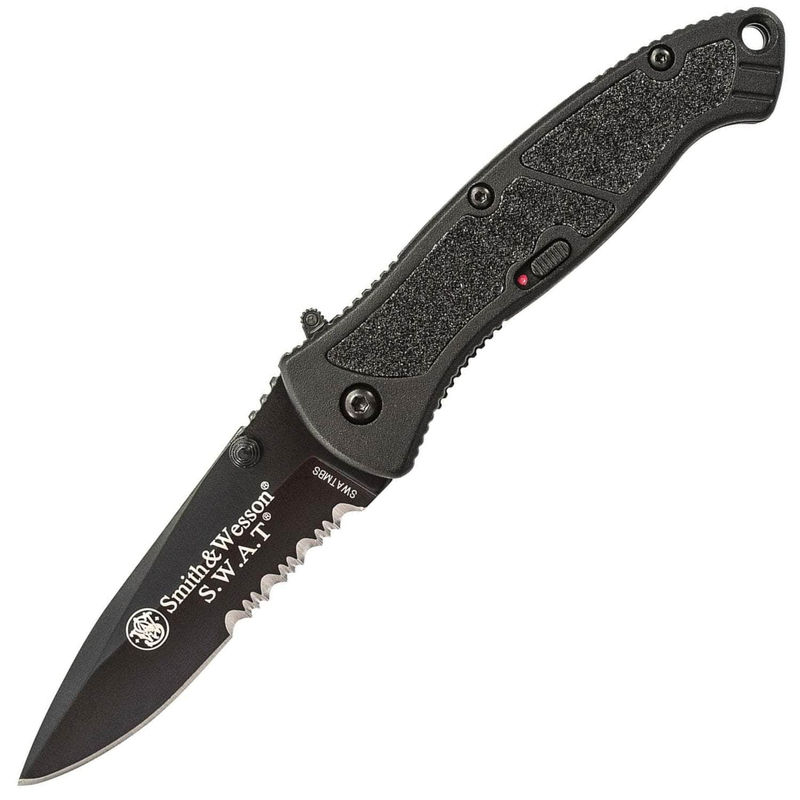 Smith & Wesson S.W.A.T. M.A.G.I.C. Folder, 3.7" Combo Blade, Aluminum Handle - SWATLBS