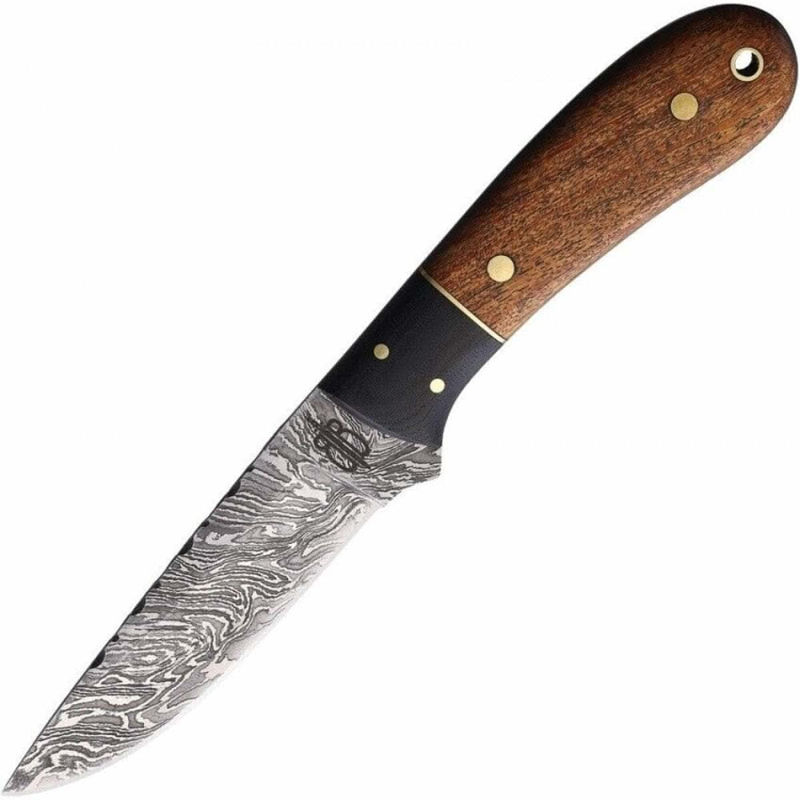 BnB Spear Hunter, 4.25" Damascus Blade, Walnut Wood/Micarta Handle - BNB15247
