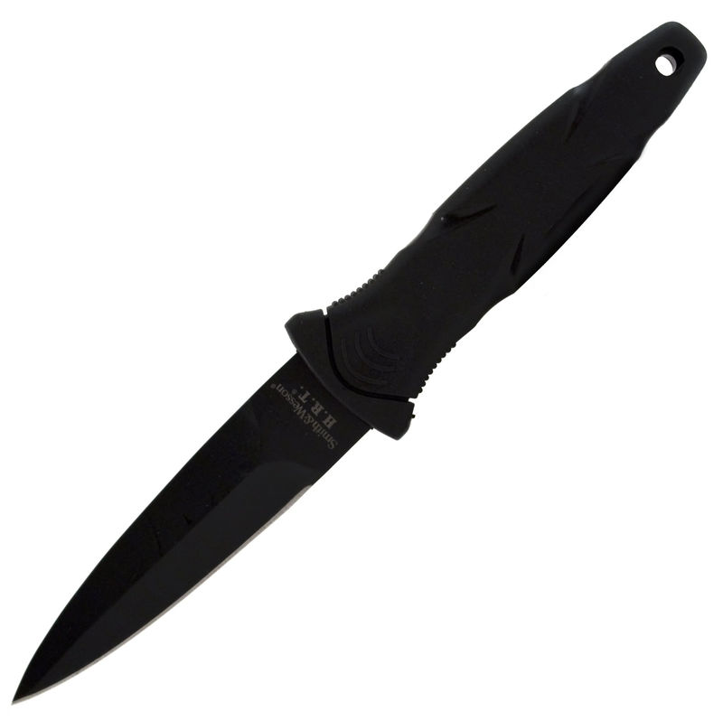 Smith & Wesson H.R.T. Boot Knife, 3.5" False Edge Blade, TPR Handle, Sheath - SWHRT3BF