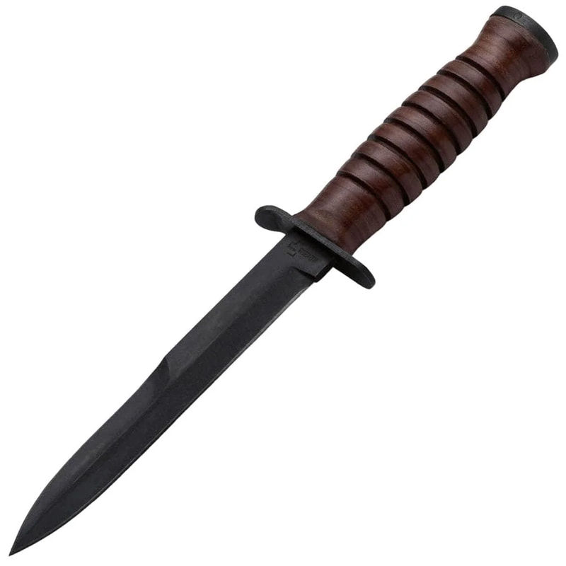 Boker Plus M3 Trench Knife, 6.73" Blade, Leather Handle, Sheath - 02BO119