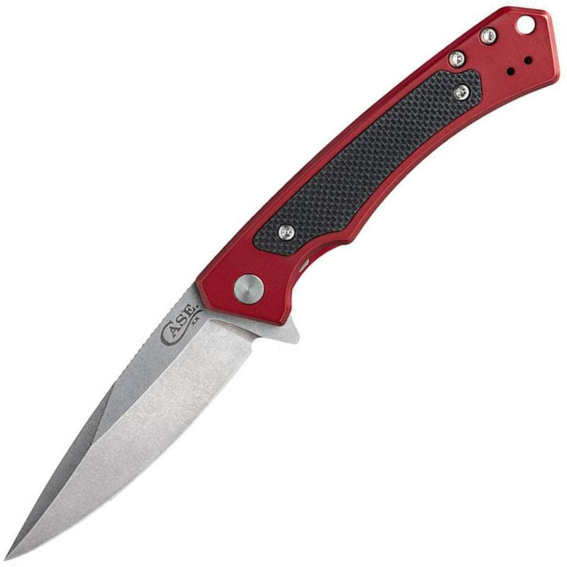 Case Marilla, 3.4" S35VN Blade, Red Aluminum Handle - 25881