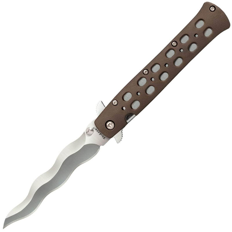 Cold Steel Ti-Lite Kris, 4" AUS10A Kris Blade, Brown Zytel Handle - 26SK4
