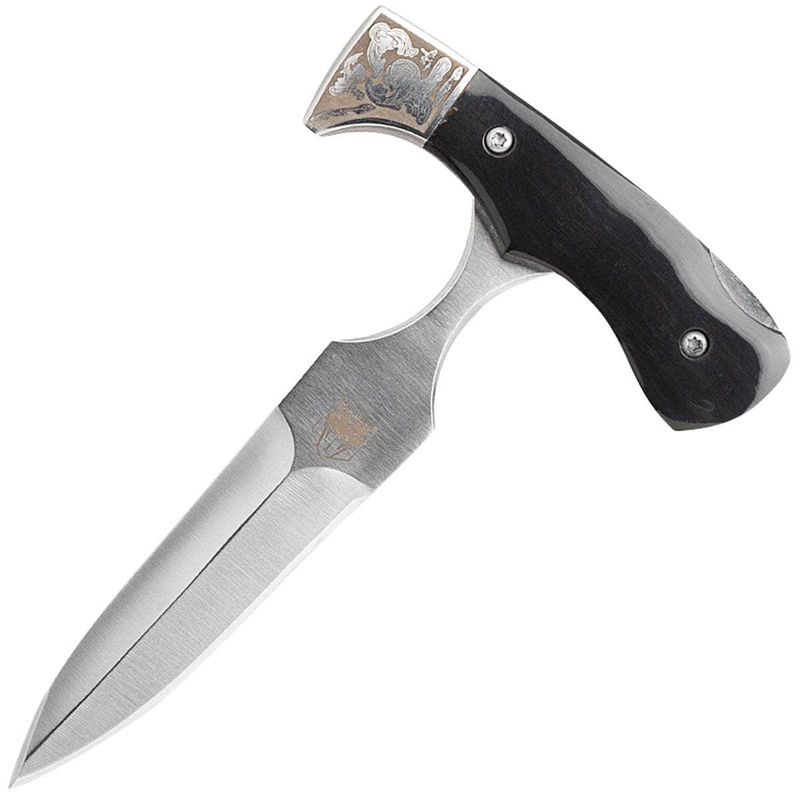 CobraTec Folding Push Dagger, 3" 440C Blade, Black Bone Handle - FBPD