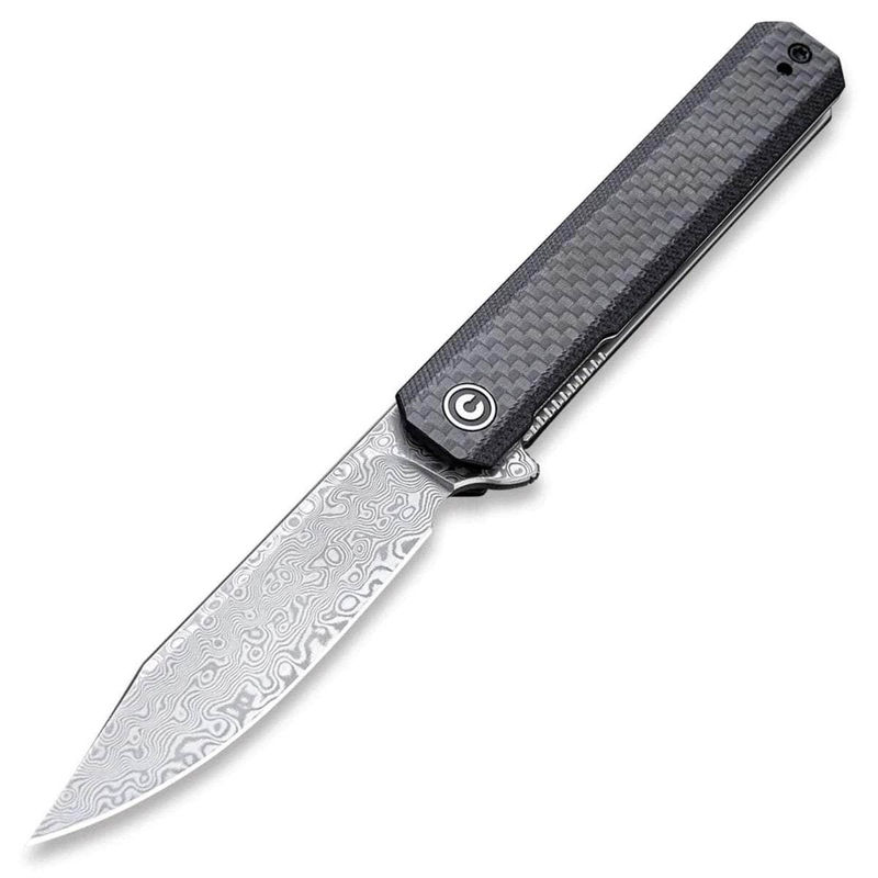 CIVIVI Chronic, 3.22" Damascus Blade, Twill Carbon Fiber/G10 Handle - C917DS