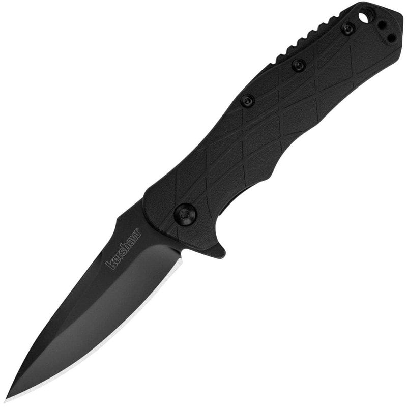 [Discontinued] Kershaw RJ Tactical 3.0, 3" Assisted Open Blade, Black GFN Handle - 1987