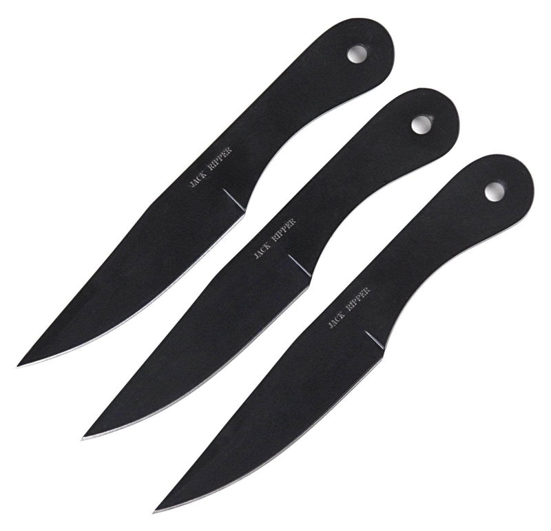 Jack Ripper 3-Piece Black Throwing Knife Set 	TK-004B-8