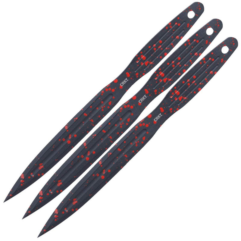 CRKT Onion Throwing Knives, 3-Piece Set, 11.66" Throwers, Sheath - K930RKP