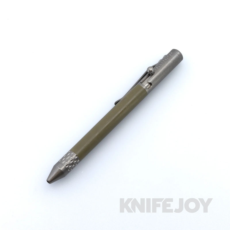 Fellhoelter TiBolt Full Size Green G10 Inlay Pen