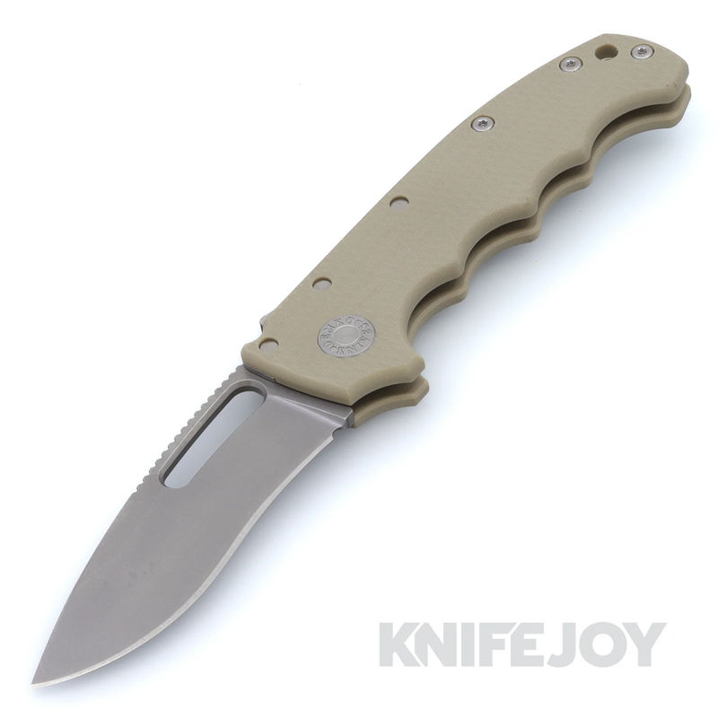Demko Knives MG AD20S Kopis 20CV Blade with Tan Textured G10 Finger Groove Handles