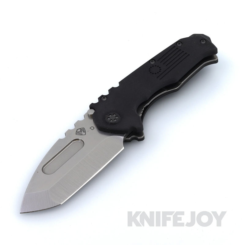 Medford Knives Praetorian Scout M/P D2 Tumbled Tanto Blade with Black G10 Handles and Hardware / DLC Clip and Breaker