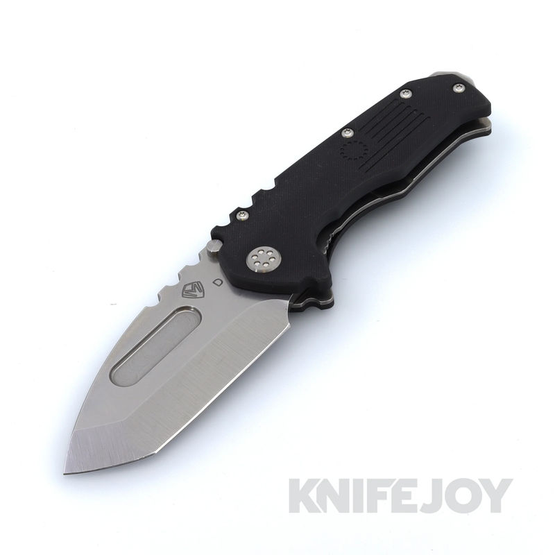 Medford Knives Praetorian Scout M/P D2 Tumbled Tanto Blade with Black G10 Handles and Standard Hardware / Breaker