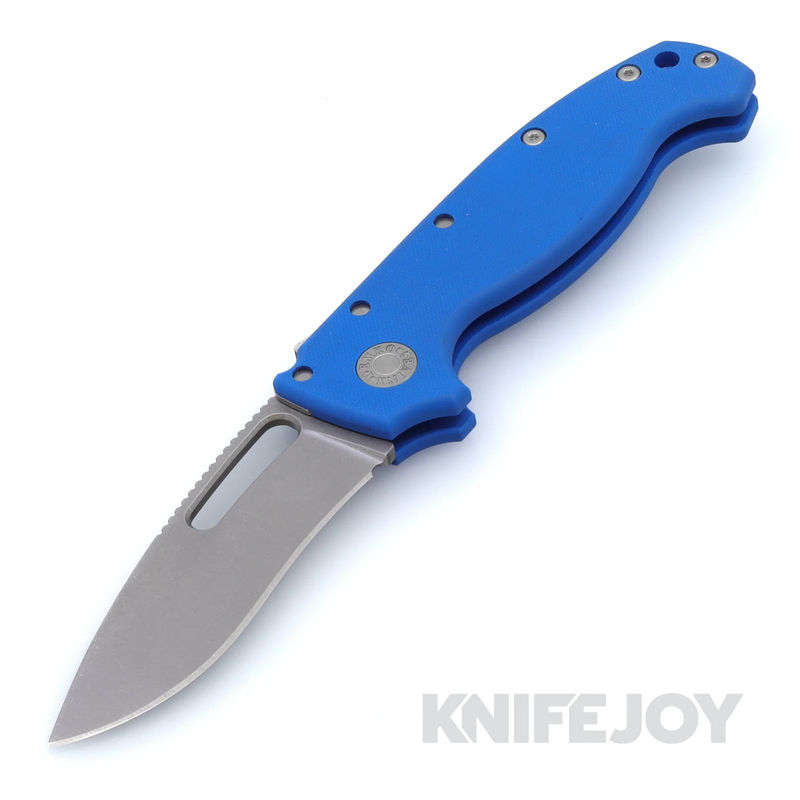 Demko Knives MG AD20S Kopis 20CV Blade with Blue Peel Ply G10 Big Belly Handles