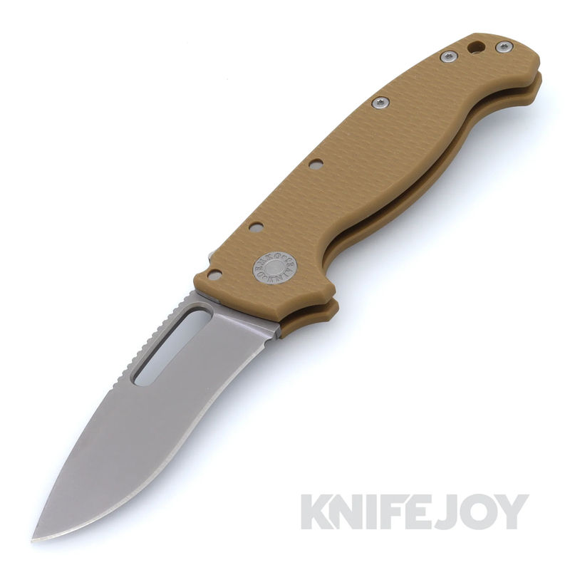 Demko Knives MG AD20S Kopis 20CV Blade with Brown G10 Big Belly Handles