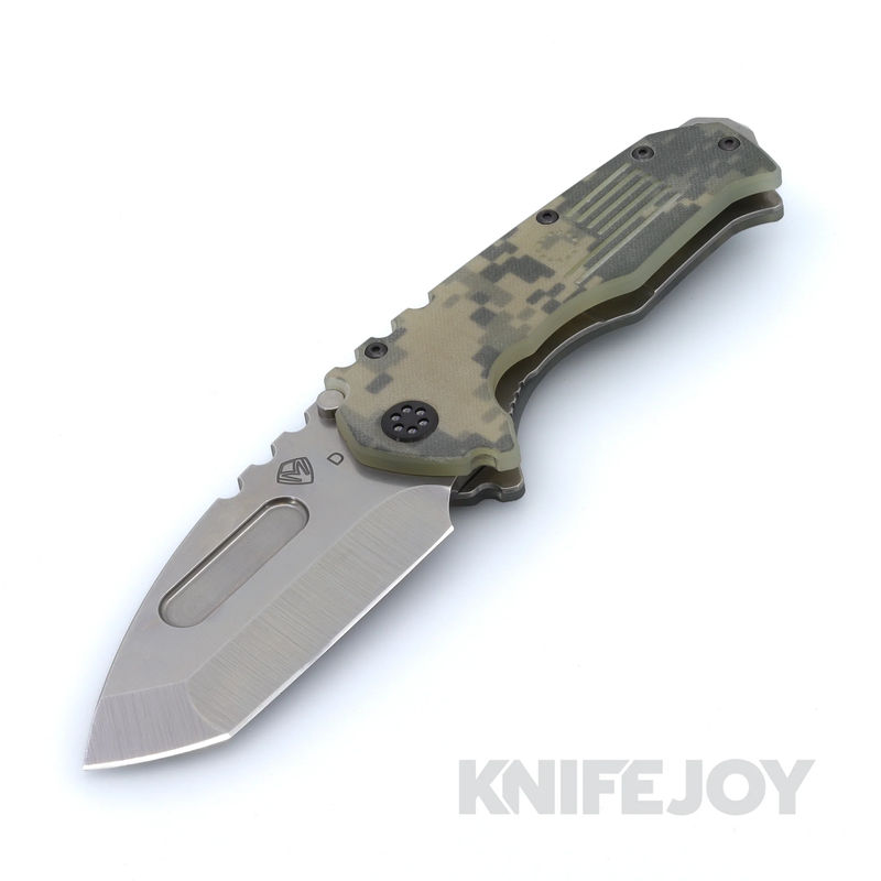 Medford Knives Praetorian Scout M/P D2 Tumbled Tanto Blade with DigiCam G10 Handles and Black Hardware / DLC Clip / Standard Breaker