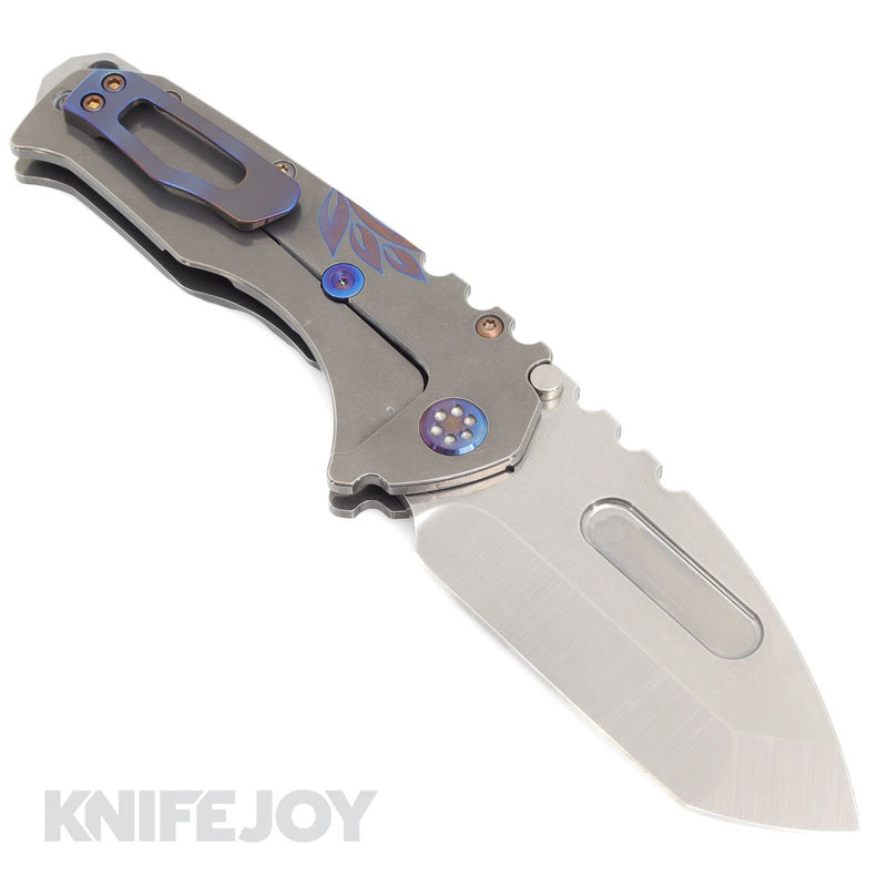 Medford Knives Praetorian "T" CPM 20CV Tumbled Tanto Blade with Tumbled Filigree Handles/ PVD HW and Clip KJ Exclusive - Scratch & Dent