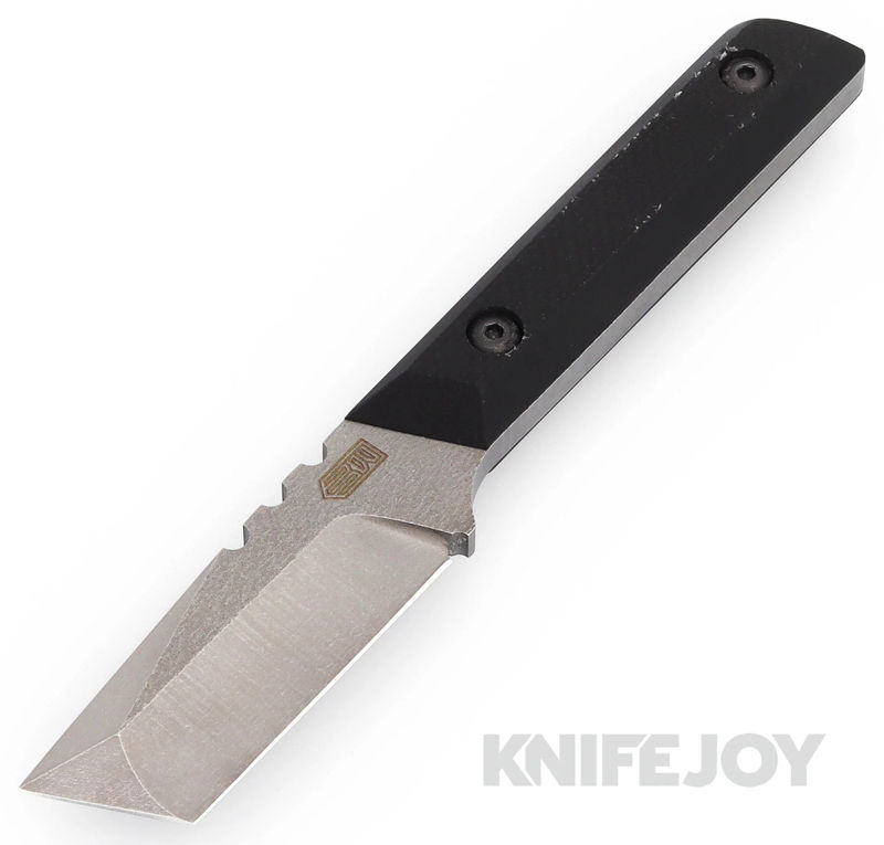 Bald Man Knife and Tool Thicker Clipper T Fixed Blade Magnacut Tanto Blade with Black G10 Handles