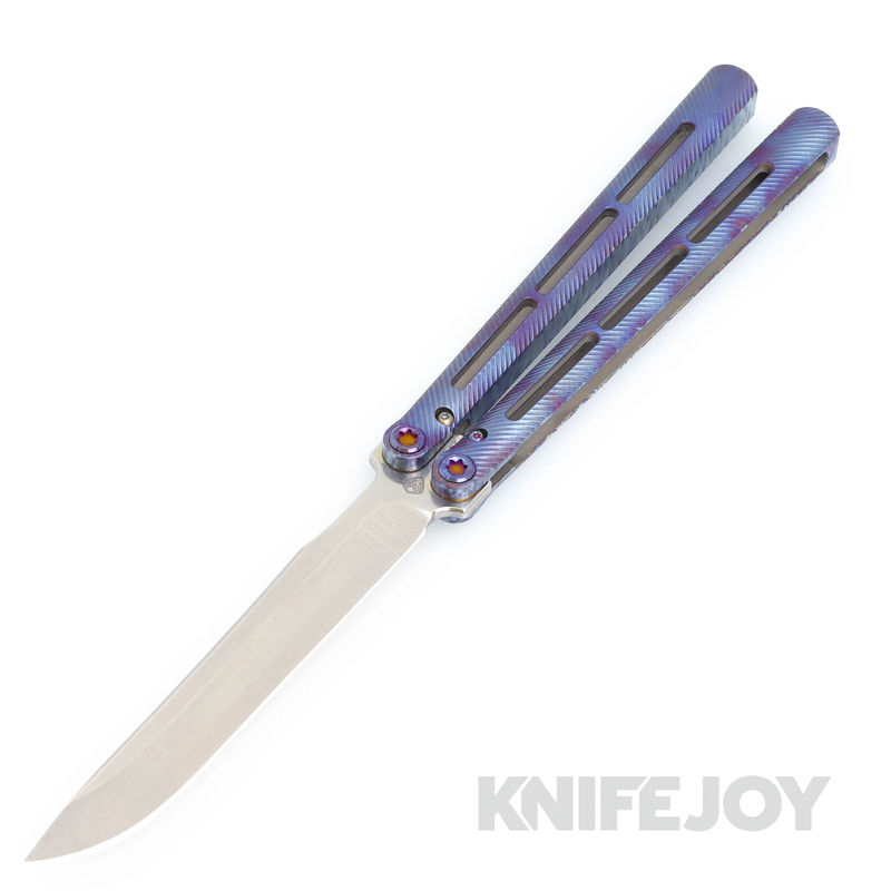 Medford Knives Viceroy Balisong Butterfly Knife S45VN Tumbled Drop Point Blade with Flamed Titanium Handles/ Flamed Hardware