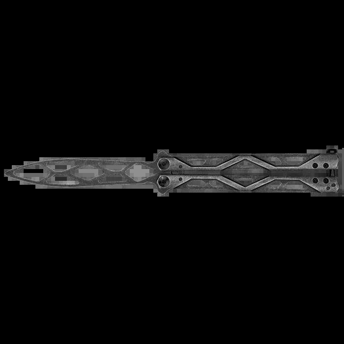 Kershaw 4950TR Balanza Trainer Butterfly Balisong Knife Blackwashed Dull Blade with Blackwashed Handles