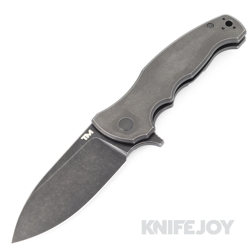 B'yond EDC River Wolf Nightmare Edition Frame Lock Black Stonewash Blade with Black Stonewash Handles