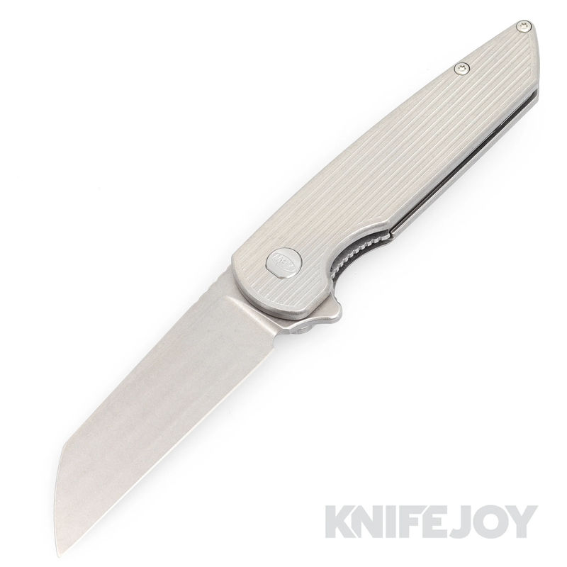 American Blade Works Model 2 Stonewash Magnacut Blade with Titanium Handles