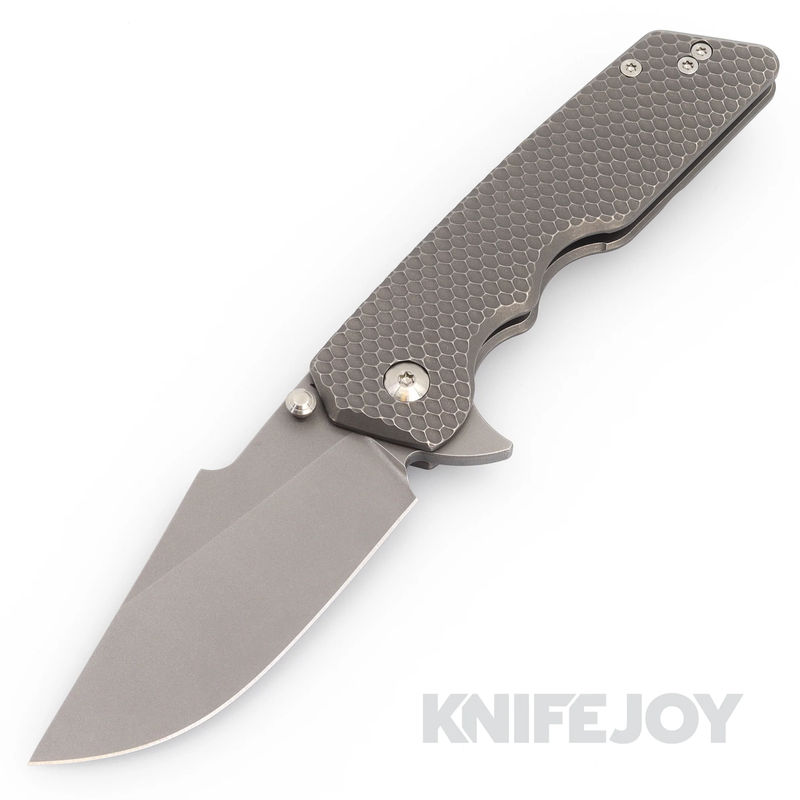 Attn2Detail Mark 3-Large Stonewashed S30V Harpoon-Rising Grind Stonewash Double Divot