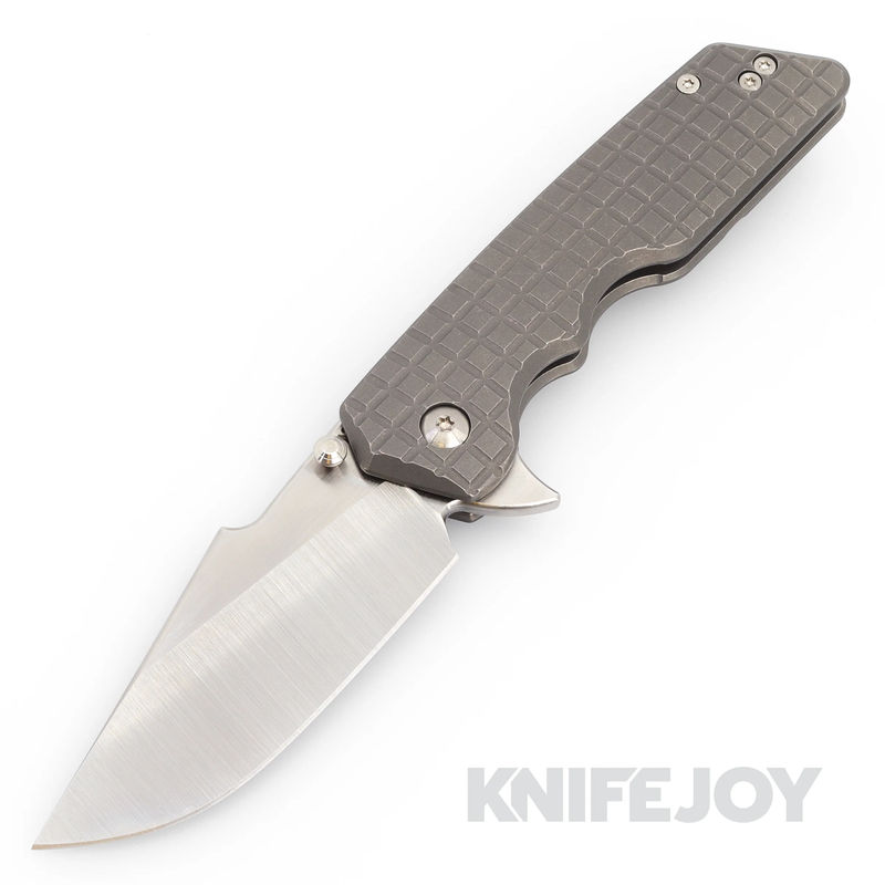 Attn2Detail Mercantile Knives Large MK3 Satin Magnacut Blade Drop Point Harpoon Rising Grind with Contoured Frag Handle