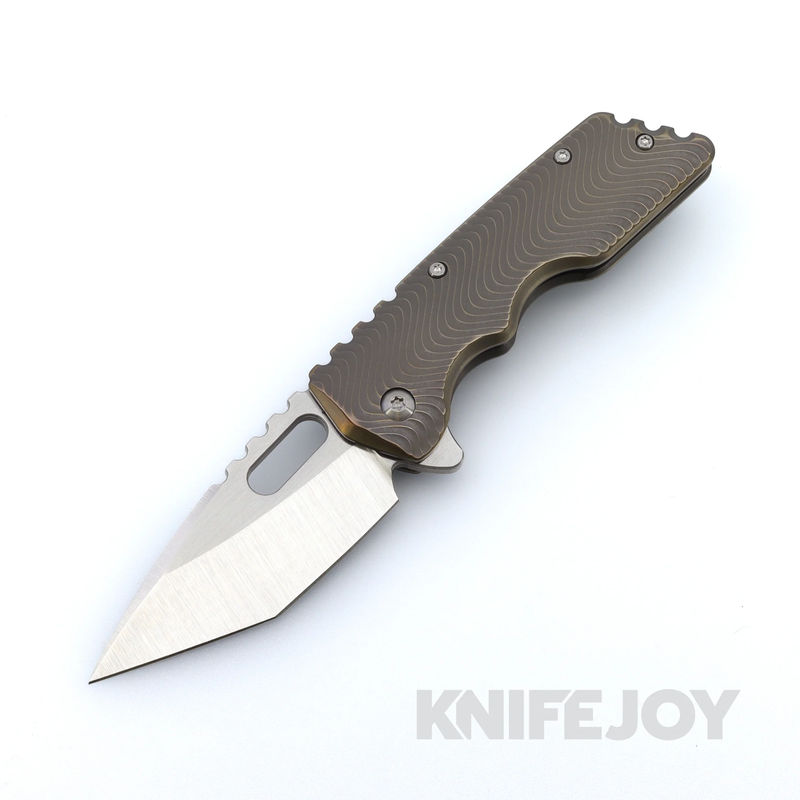Attn2Detail Mercantile Knives Mark 2 Medium Hissatsu S30V Blade with Contoured Flow Antiqued Bronze Anodized Handles