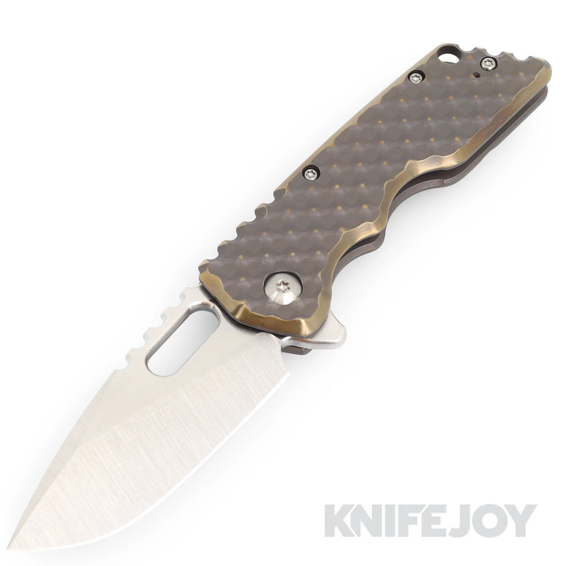 Attn2Detail Mercantile Knives Medium MK2 Satin Drop Point/Rising Magnacut Blade with Bronzed Chesterfield Handles