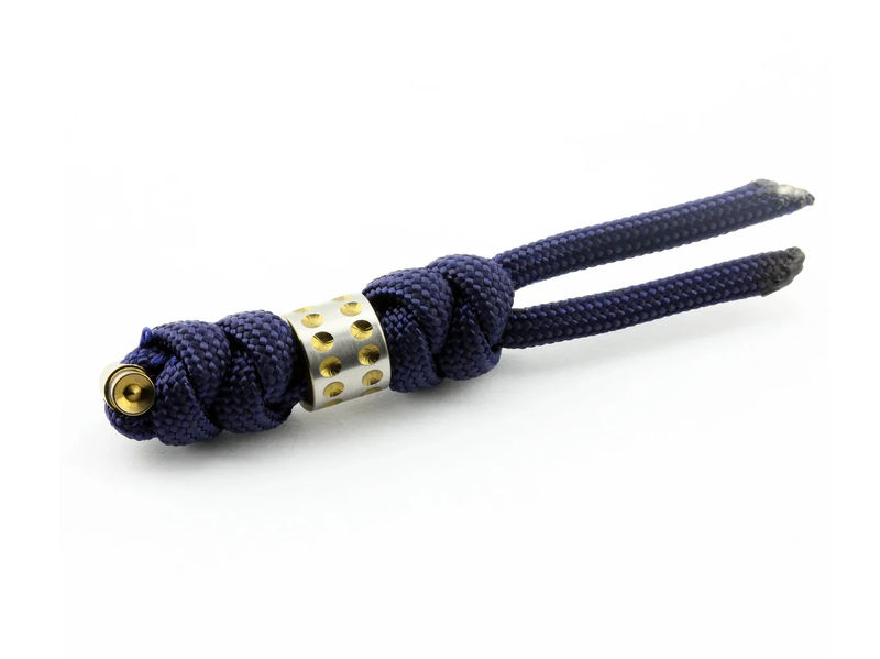 Chris Reeve Knives Small 31 Sebenza Midnight Knotted Lanyard with Gold Dot Bead