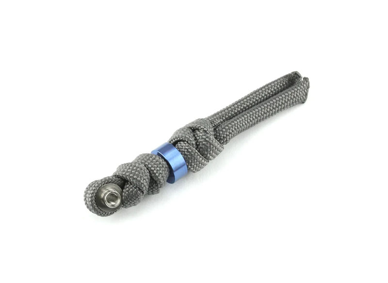 Chris Reeve SIN-7009 SIN Small Inkosi Lanyard Charcoal Knotted with Blue Bead