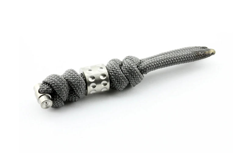 Chris Reeve Knives Small 31 Sebenza Charcoal Knotted Lanyard with Silver Dot Bead