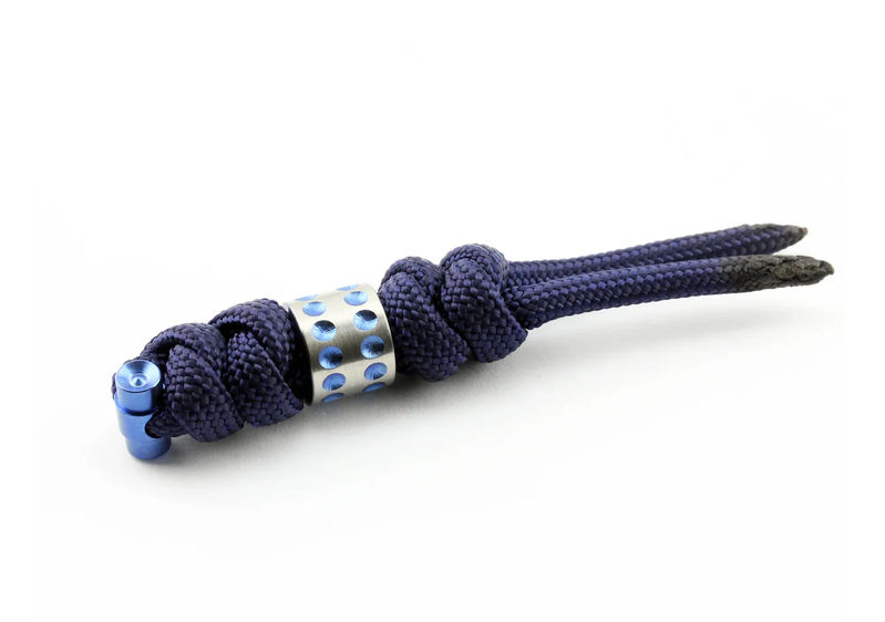 Chris Reeve Knives Small 31 Sebenza Midnight Knotted Lanyard with Blue Dot Bead