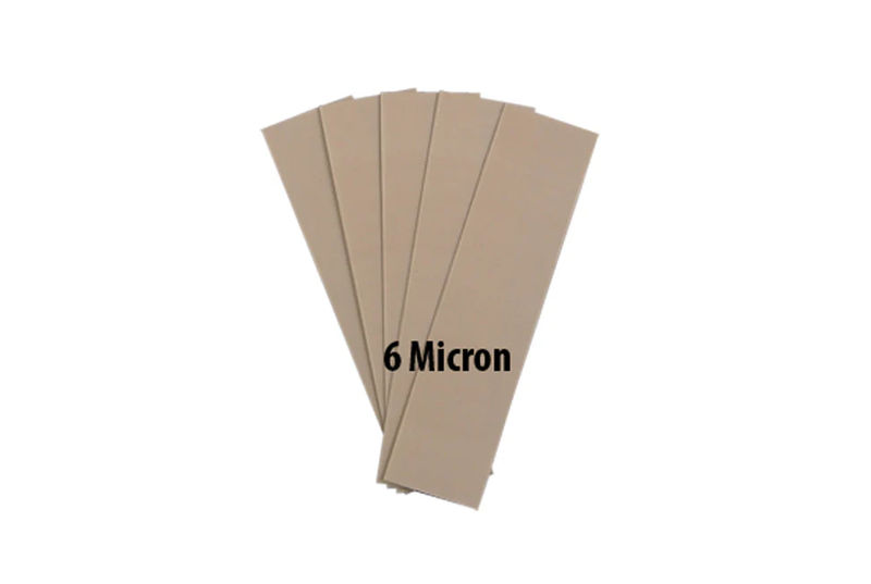 KME 6 Micron (3,000 grit) Diamond Lapping Films w/ Tempered Soda Lime Glass Blank