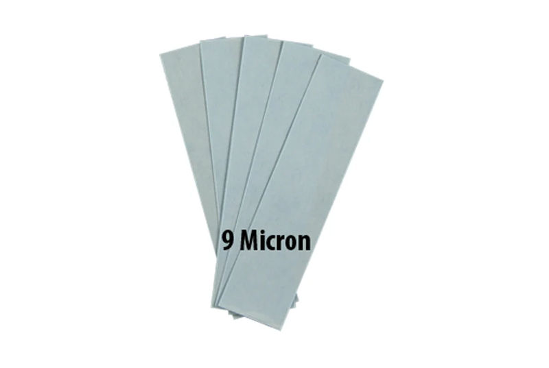 KME 9 Micron (1,800 grit) Diamond Lapping Films w/ Tempered Soda Lime Glass Blank