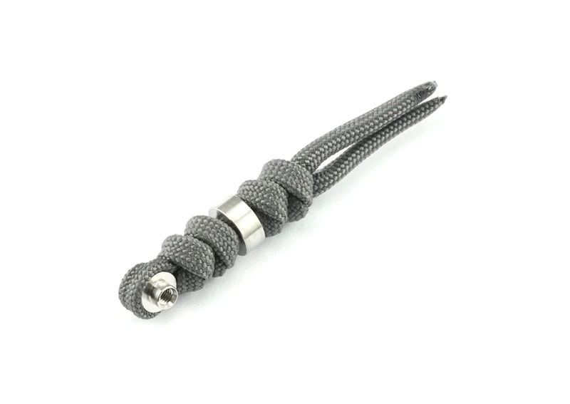 Chris Reeve SIN-7011 SIN Small Inkosi Lanyard Charcoal Knotted with Silver Bead