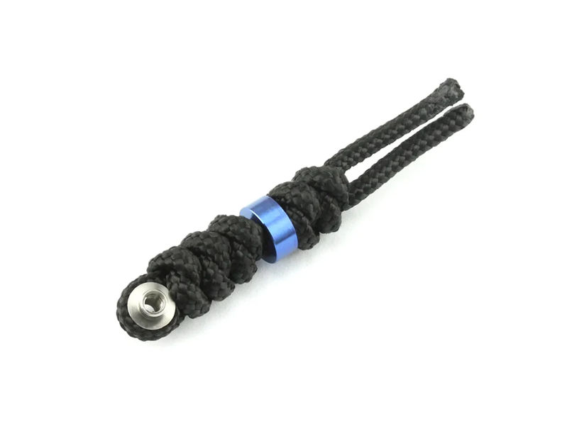 Chris Reeve SIN-7001 SIN Small Inkosi Lanyard Black Knotted with Blue Bead