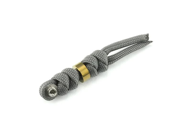 Chris Reeve SIN-7010 SIN Small Inkosi Lanyard Charcoal Knotted with Gold Bead