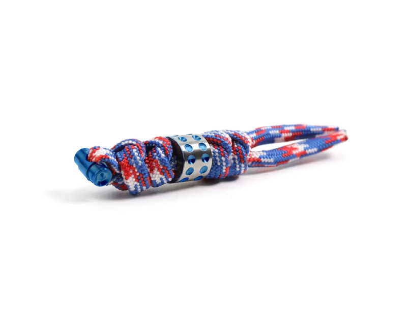 Chris Reeve Knives Liberty Knotted Lanyard With Blue Dot Bead