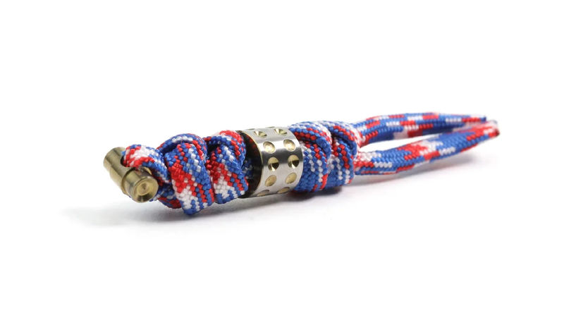Chris Reeve Knives Liberty Knotted Lanyard With Gold Dot Bead