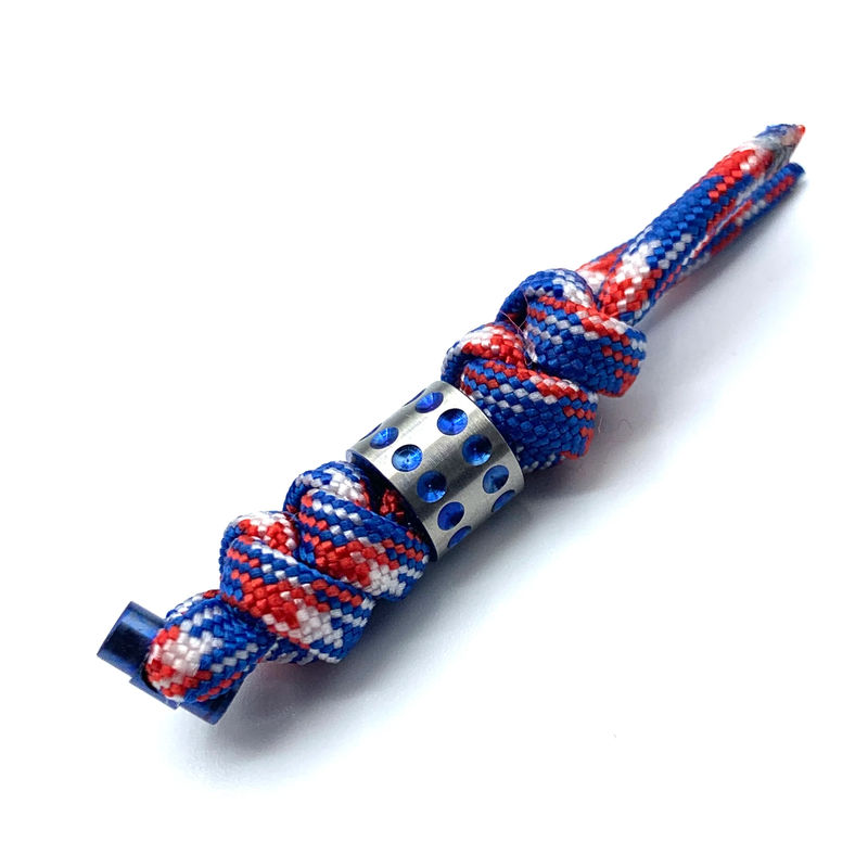 Chris Reeve Knives Small 31 Sebenza Liberty Knotted Lanyard with Blue Dot Bead
