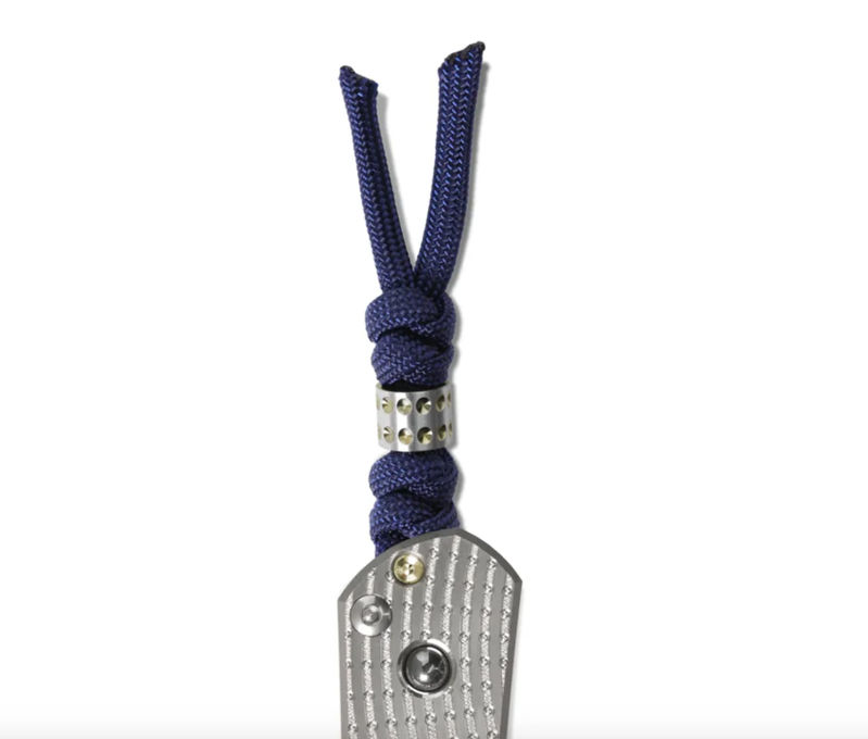 Chris Reeve Knives Small 31 Sebenza Midnight Knotted Lanyard with Gold Bead