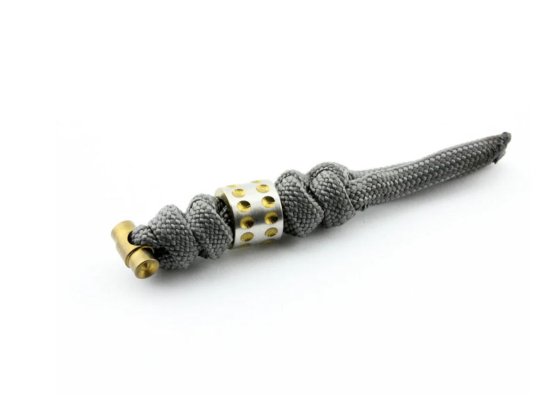 Chris Reeve Knives Small 31 Sebenza Charcoal Knotted Lanyard with Gold Dot Bead
