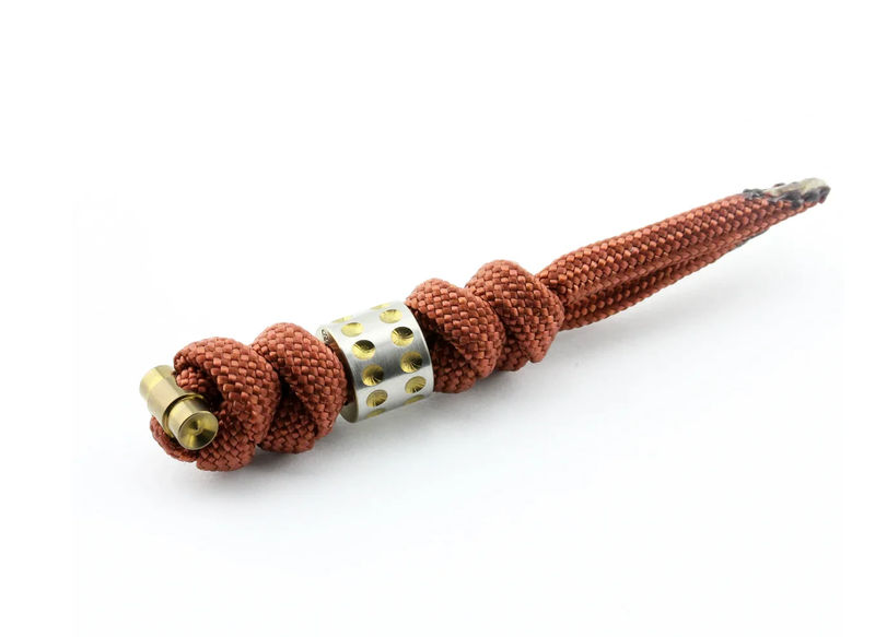 Chris Reeve Knives Rust Knotted Lanyard with Gold Dot Bead